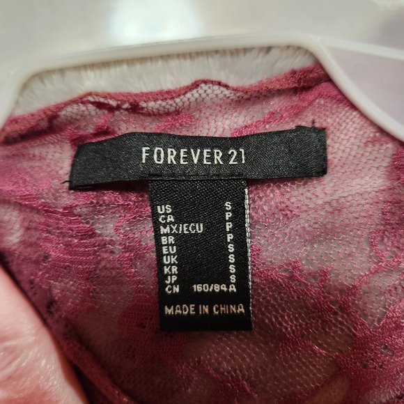 Forever 21 Plum Lace Mini Dress - Picture 3 of 3